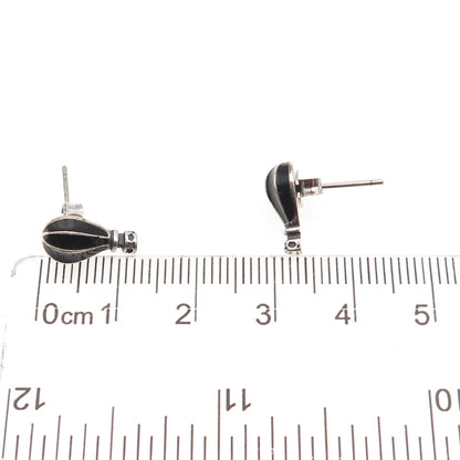 925 Sterling Silver Enamel Hot Air Balloon Stud Earrings