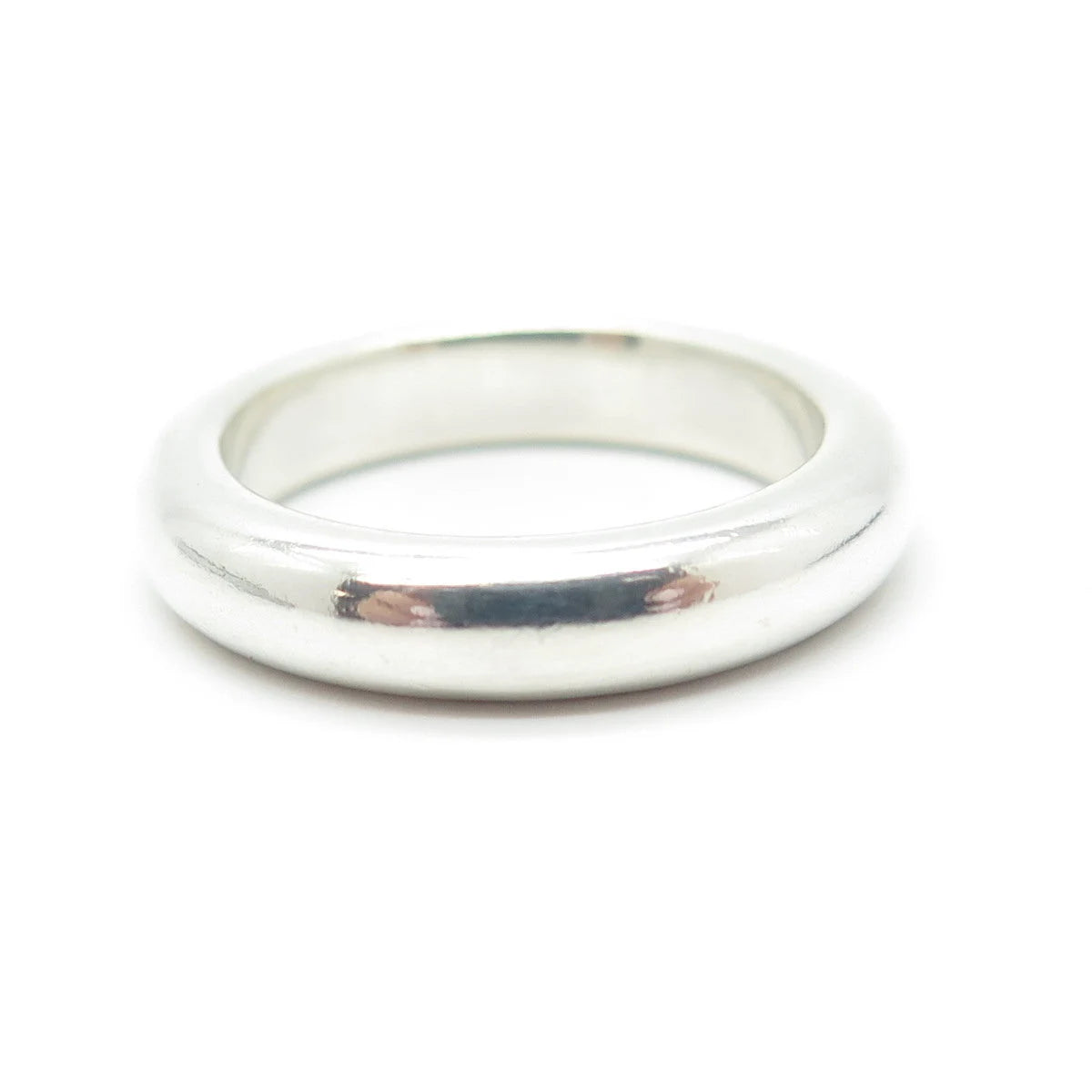 925 Sterling Silver Vintage Classic Wedding Band Ring Size 6.75