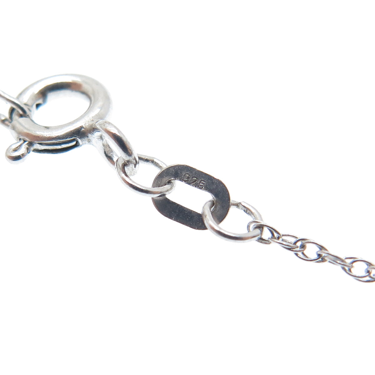 925 Sterling Silver Real Blue Topaz & C Z Singapore Chain Necklace 19"