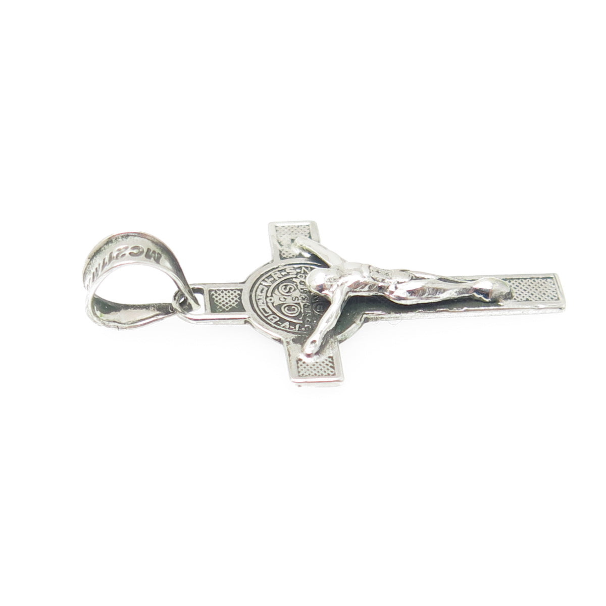 MC211 925 Sterling Silver Vintage Mexico Crucifix Cross Pendant