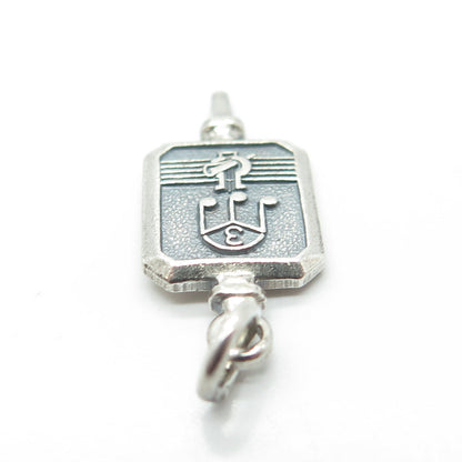 SPIES BROS Sterling Silver Vintage High School Band 16th Note Triplet Pendant