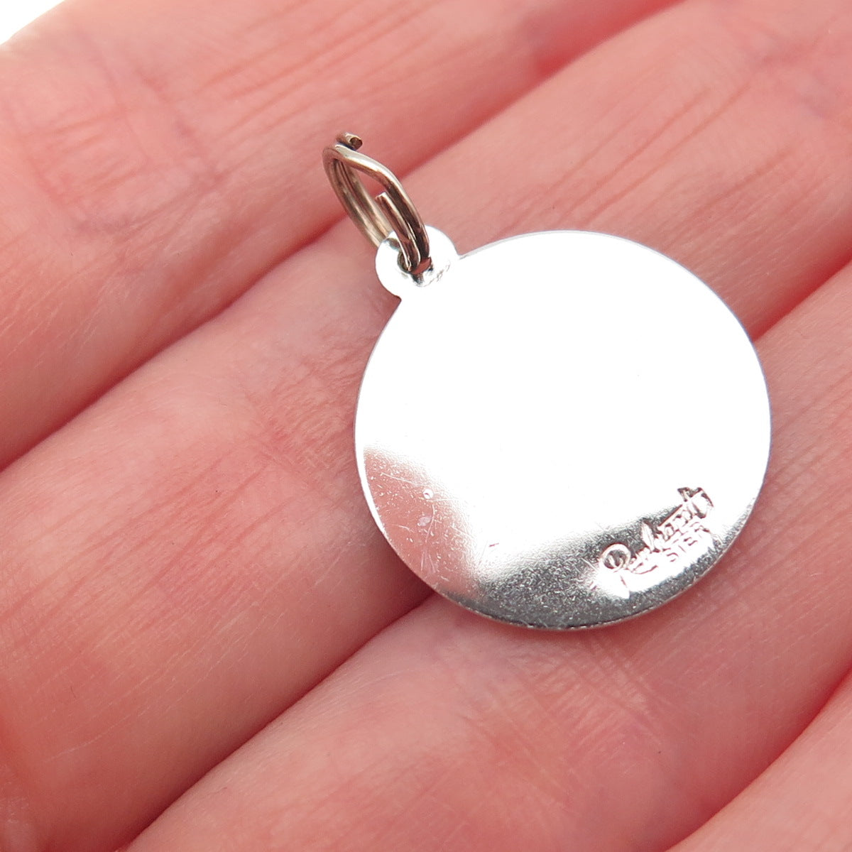 Rembrandt 925 Sterling Silver Vintage Family Prays Together Mini Charm Pendant
