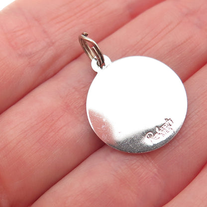Rembrandt 925 Sterling Silver Vintage Family Prays Together Mini Charm Pendant