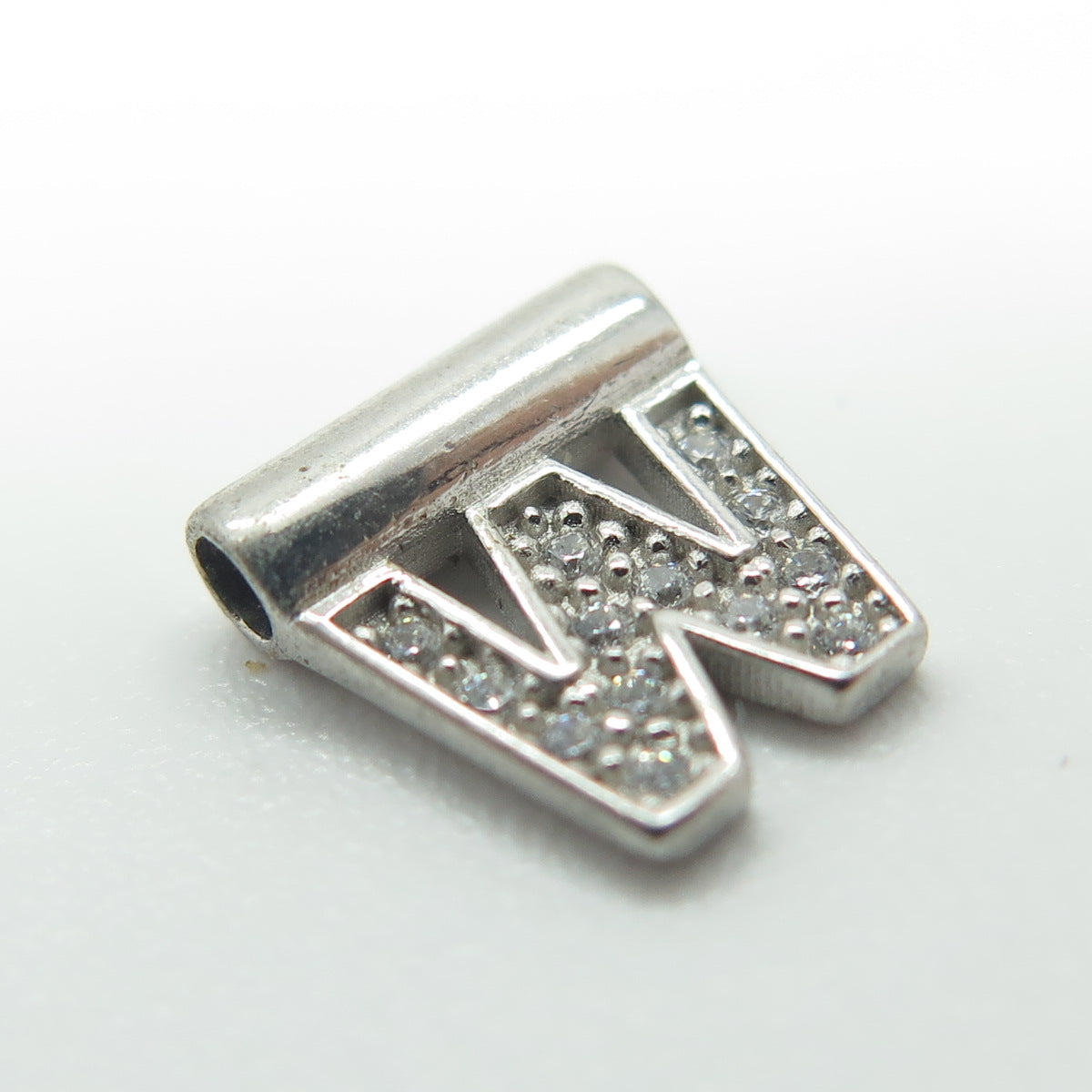 NOMINATION Italy 925 Sterling Silver C Z Letter "W" SeiMia Pendant