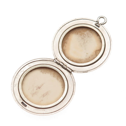 Danecraft 925 Sterling Silver Antique Art Deco Engraved Floral Locket Pendant