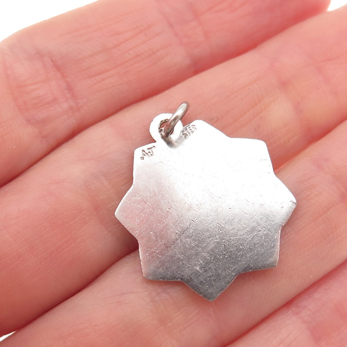 925 Sterling Silver Vintage A Date To Remember Oxidized Charm Pendant