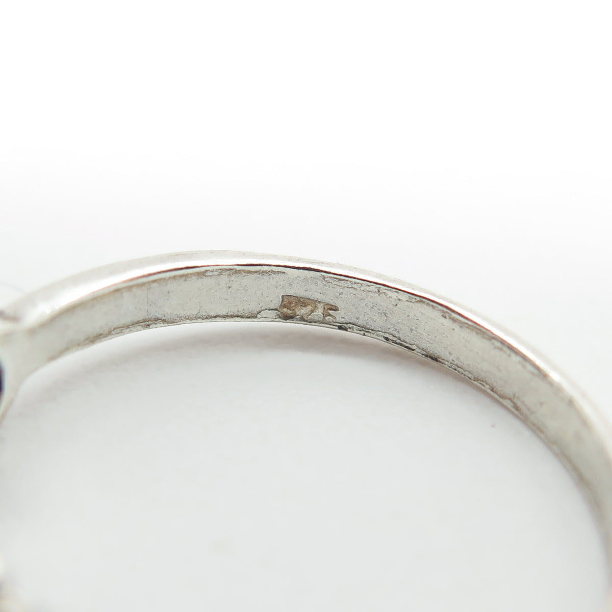 925 Sterling Silver Vintage Open Heart Ring Size 5.75