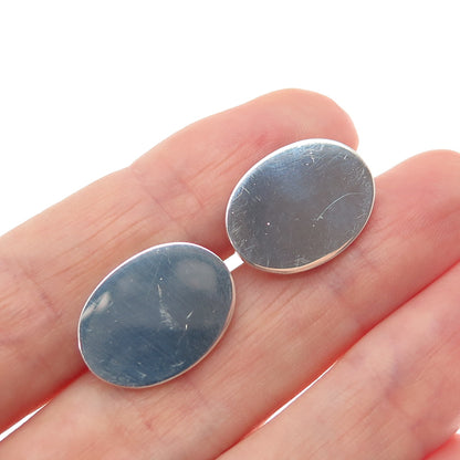 RAMSDEN & ROED 925 Sterling Silver Vintage 1990 Birmingham Oval Cufflinks