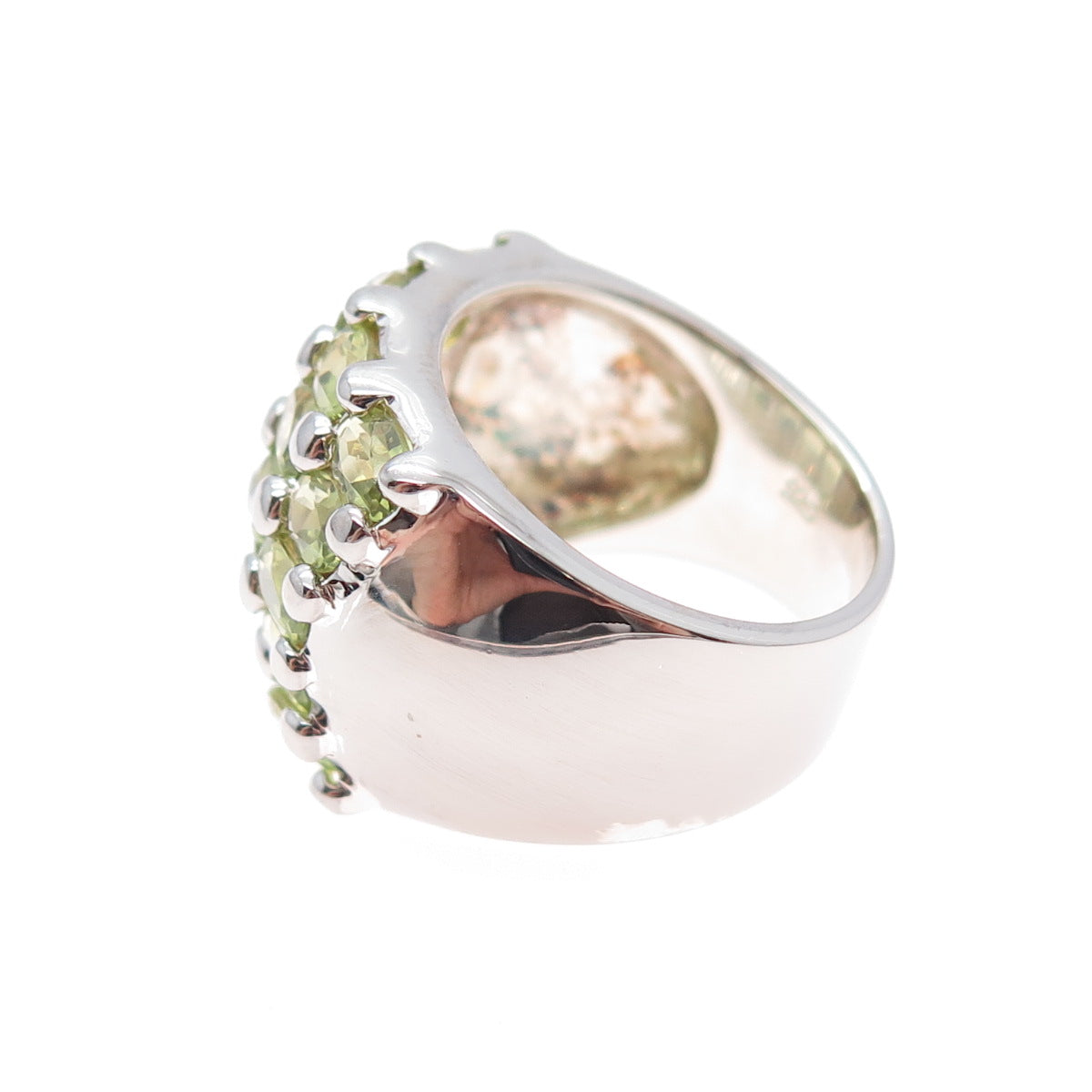 DBJ DEE BERKLE 925 Sterling Silver Vintage Real Oval-Cut Peridot Ring Size 7