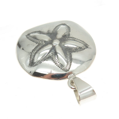925 Sterling Silver Vintage ATI Mexico Sand Dollar Pendant