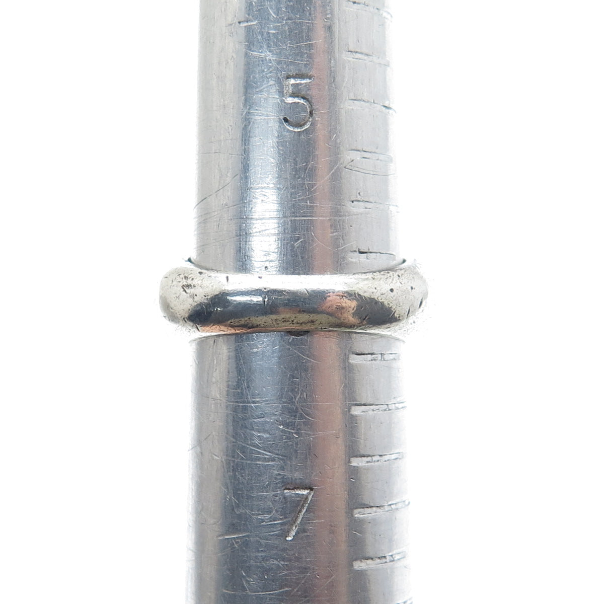 925 Sterling Silver Vintage Modernist Oxidized Ring Size 6.25