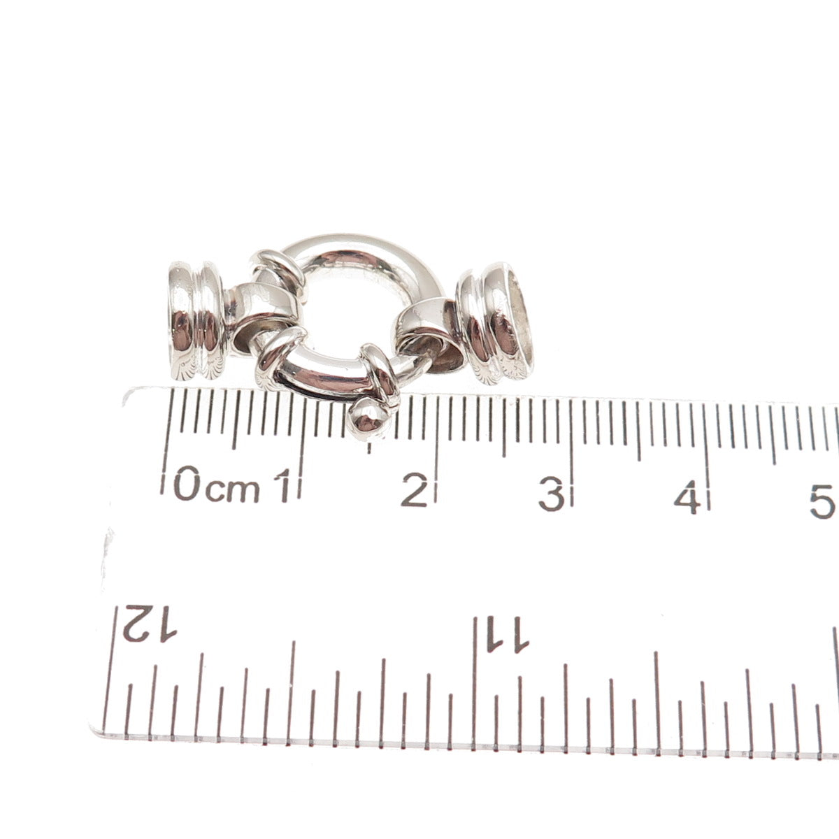 925 Sterling Silver Vintage Italy Bracelet / Necklace Spring Ring Lock Clasp