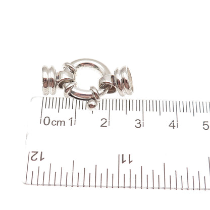 925 Sterling Silver Vintage Italy Bracelet / Necklace Spring Ring Lock Clasp