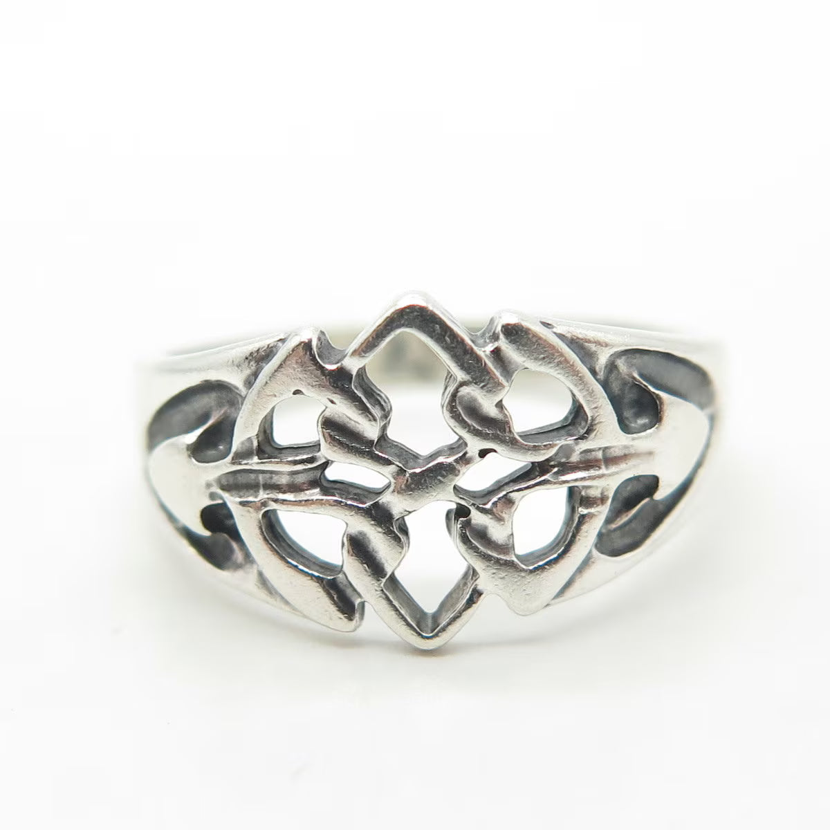 925 Sterling Silver Vintage England Celtic Knot Ring Size 5.5