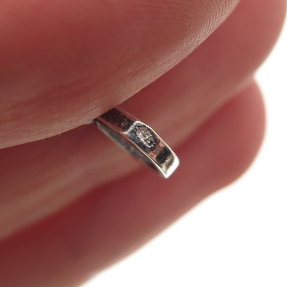 925 Sterling Silver Real Round-Cut Diamond Charm Pendant