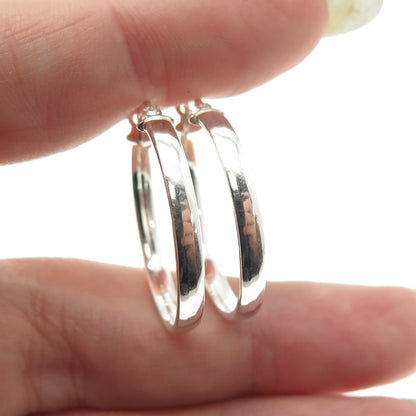 925 Sterling Silver Italy Hoop Earrings