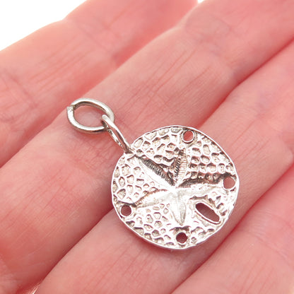 925 Sterling Silver Vintage Sand Dollar Mini Charm Pendant