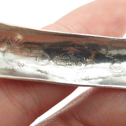 TRACY 925 Sterling Silver Vintage Southwestern Engraved Cuff Bracelet 6.5"