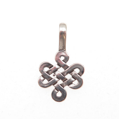 Sunwest 925 Sterling Silver Vintage Celtic Knot Oxidized Charm Pendant