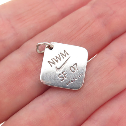 Tiffany & Co. Sterling Silver Vintage Nike Women's Marathon 2007 Mini Pendant