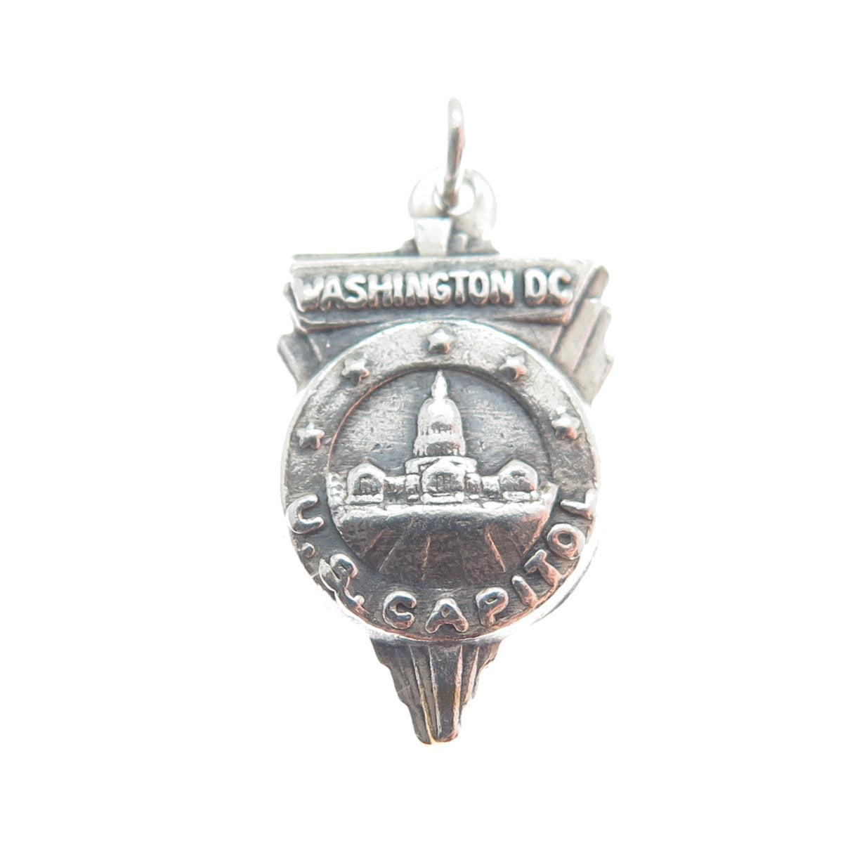 BATES & KLINKE 925 Sterling Silver Vintage Washington DC US Capitol Mini Pendant