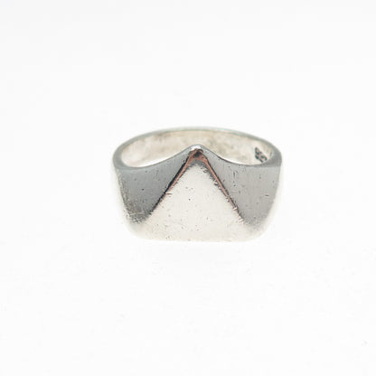 925 Sterling Silver Vintage Modernist Claw Ring Size 8.25