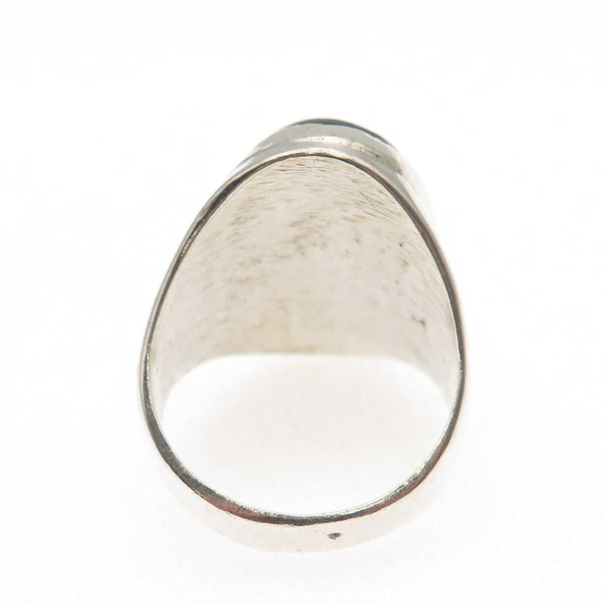 Old Pawn 925 Sterling Silver Vintage Southwestern Black Tiger Eye Ring Size 11.5