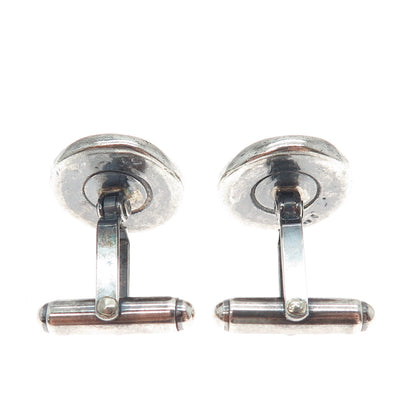 925 Sterling Silver Vintage Modernist Desert Oxidized Cufflinks