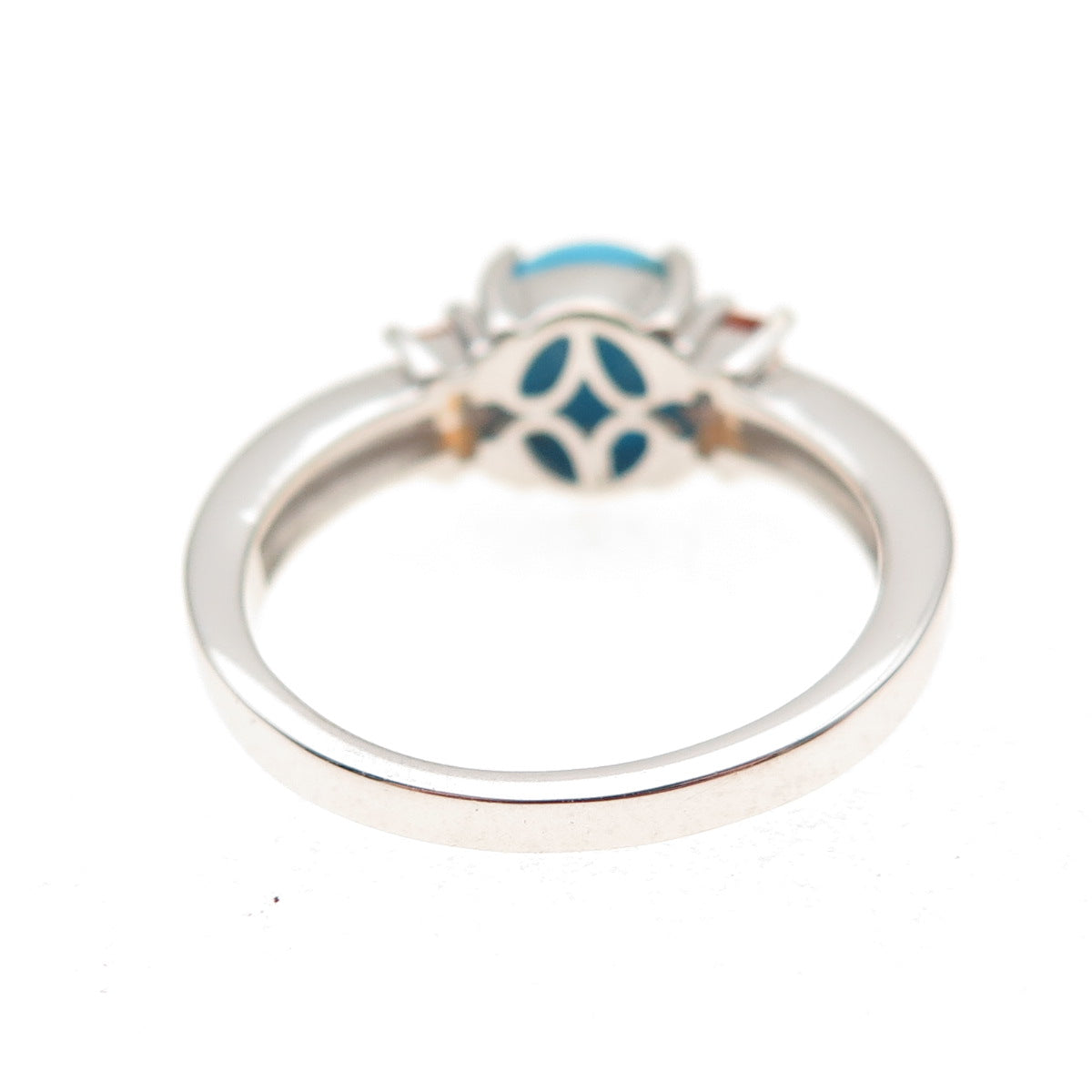 Chuck Clemency 925 Sterling Silver Real Turquoise & Citrine Ring Size 8