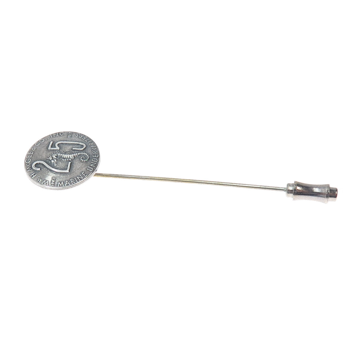 MACO 999 Silver Antique 1887 Wm. H. McGee & Co. Marine Underwriters Lapel Pin