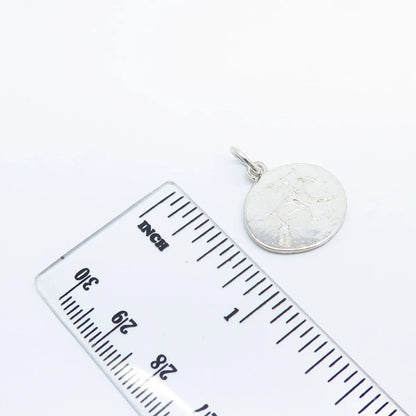 925 Sterling Silver Vintage Warrior on Horseback Charm Pendant