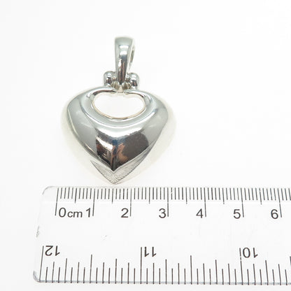 ESPO SIG Joseph Esposito Sterling Silver Vintage Modernist Heart Charm Pendant
