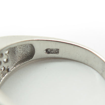 925 Sterling Silver Pave C Z Ring Size 7