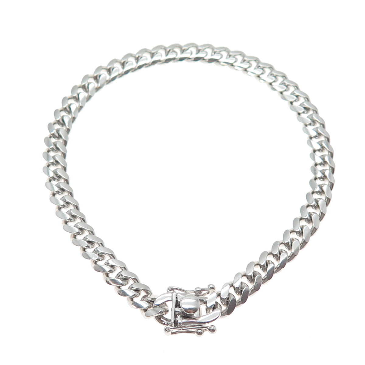 925 Sterling Silver Italy Cuban Link Bracelet 8.25"