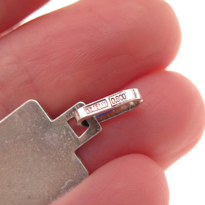 800 Silver Vintage Italy Cancer Zodiac Sign Charm Pendant