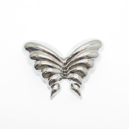 JONDELL 925 Sterling Silver Vintage Spain Puffy Butterfly Pin Brooch