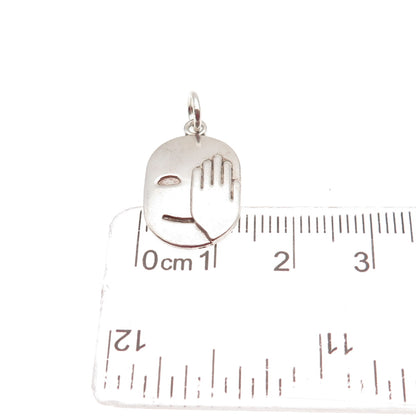 ANNE DALE 925 Sterling Silver Vintage 2007 Beauty Comes From Within Mini Pendant