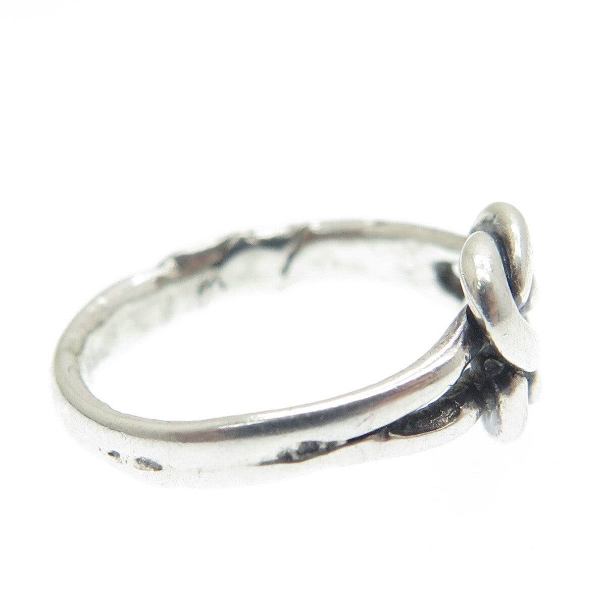 925 Sterling Silver Vintage Double Mariner Lone Knot Ring Size 5