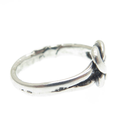925 Sterling Silver Vintage Double Mariner Lone Knot Ring Size 5