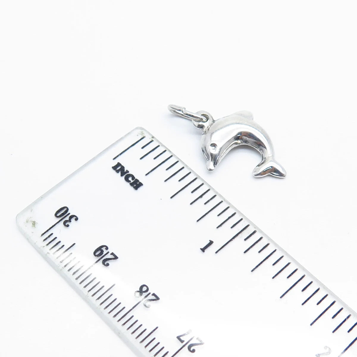 925 Sterling Silver Vintage Italy Friendly Dolphin Charm Pendant