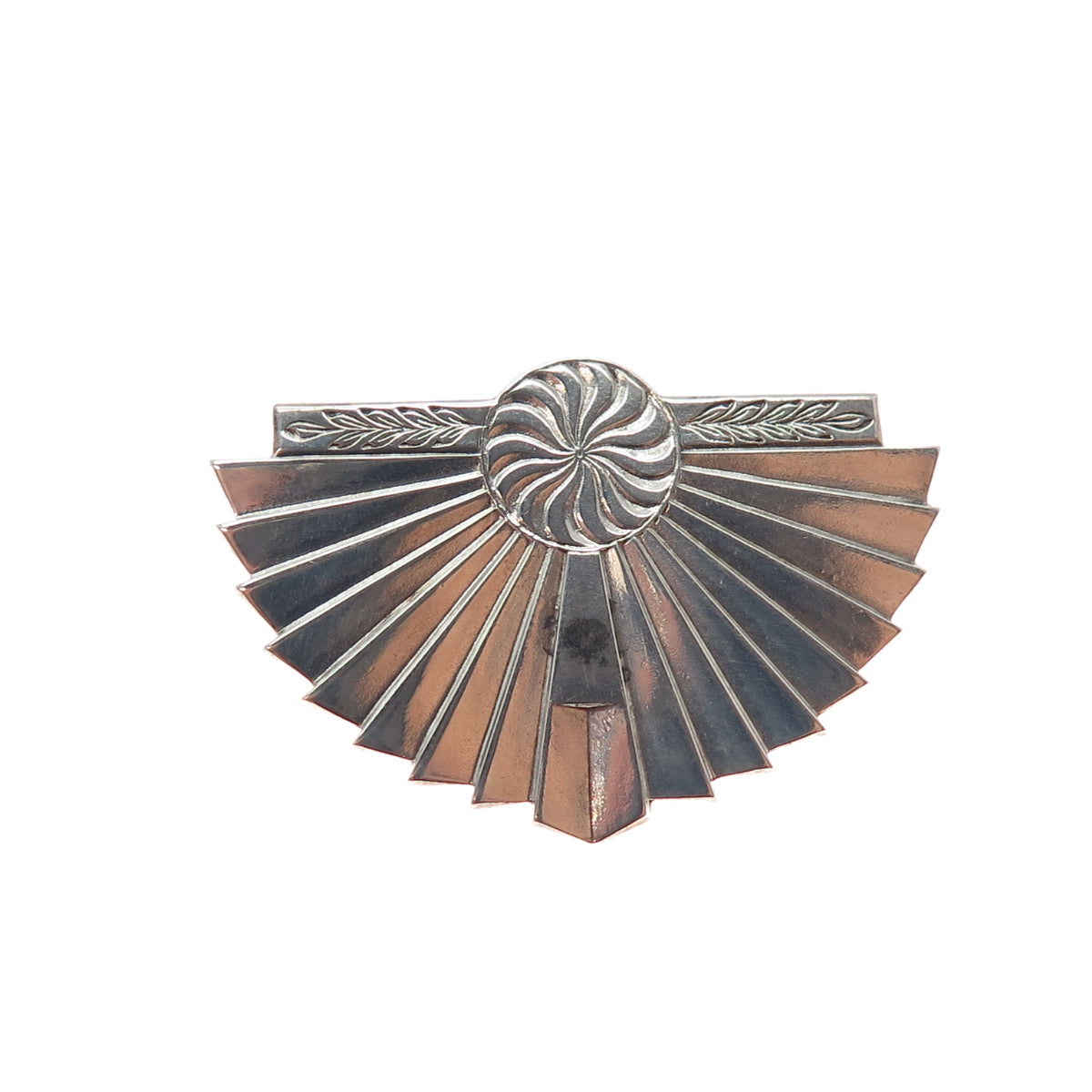 LGB BALFOUR 925 Sterling Silver Vintage Japanese Fan Pin Brooch