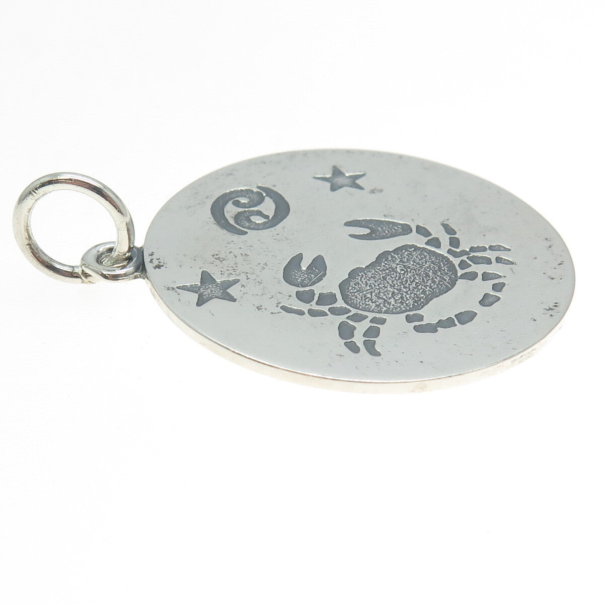 CHARLES THOMAE 925 Sterling Silver Vintage Cancer Zodiac Sign Pendant