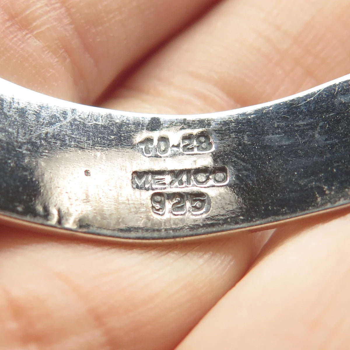 925 Sterling Silver Vintage Mexico Cutout Adjustable Cuff Bracelet 7"