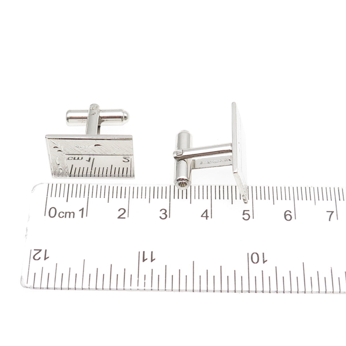 925 Sterling Silver Vintage Engraved Cufflinks