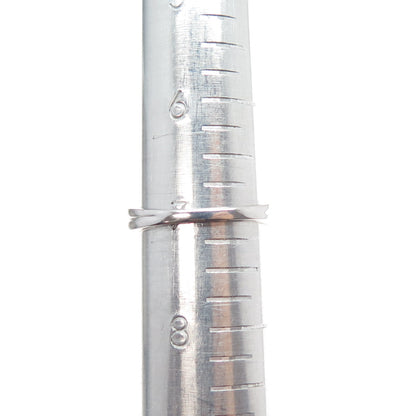 925 Sterling Silver Real Pink Sapphire & C Z Interlocked Ring Size 7