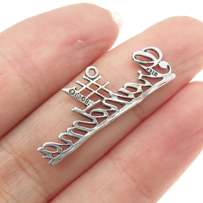 925 Sterling Silver Vintage "Grandma Number 1" Pendant