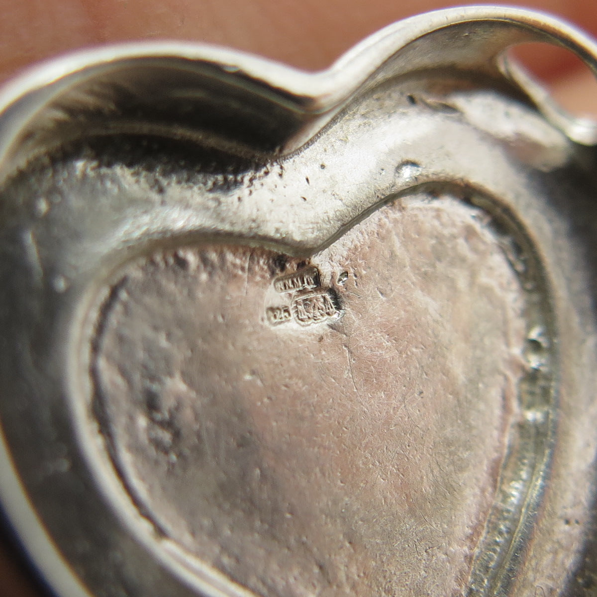 925 Sterling Silver Vintage Dublin Celtic Heart Slide Pendant