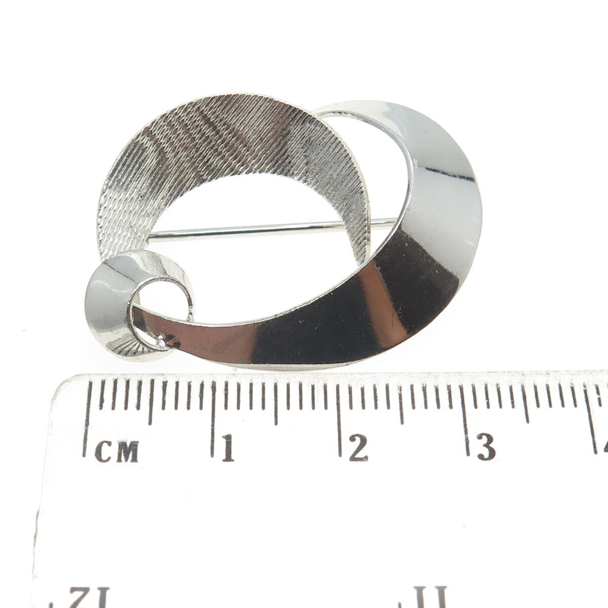 CARL ART 925 Sterling Silver Vintage Modernist Pin Brooch