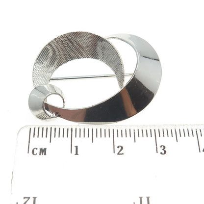 CARL ART 925 Sterling Silver Vintage Modernist Pin Brooch
