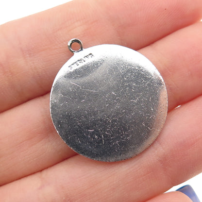 925 Sterling Silver Vintage Sweet 16 Couple Heart Retro Phone Charm Pendant